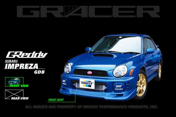 GReddy, GReddy GRacer Front Lip Spoiler | 2002-2003 Subaru Impreza WRX (17060052)