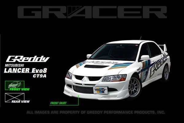 GReddy, GReddy GRacer Front Lip Spoiler | 2003-2005 Mitsubishi Evo VIII (17030013)