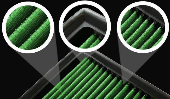 Green Filter, Green Filter Universal Cone Air Filter 6" Length (2374)